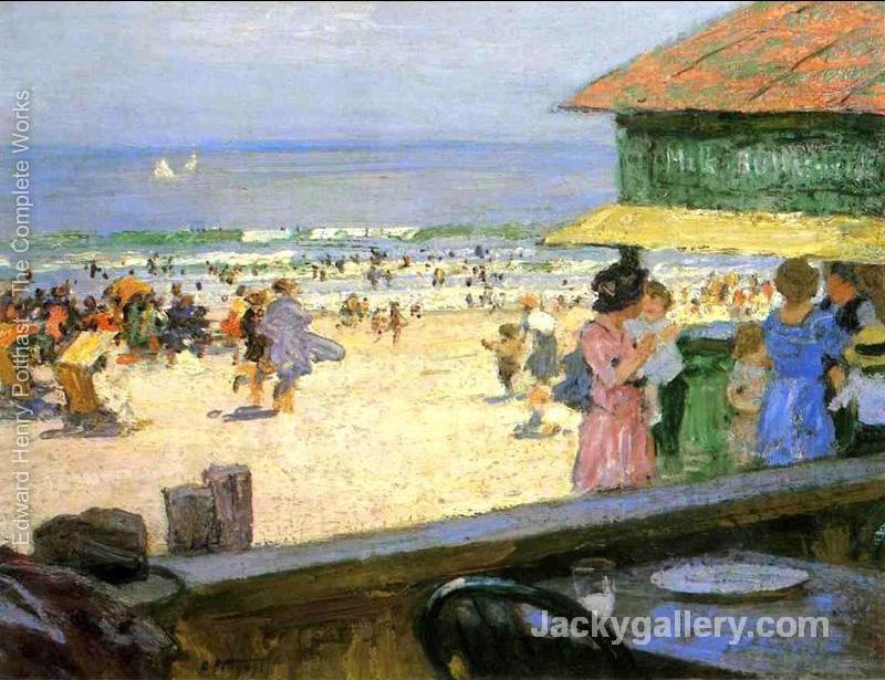 Beach Scene 5 by Edward Henry Potthast paintings reproduction